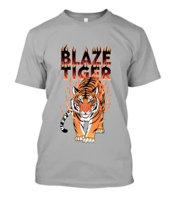 Blaze Tiger Premium Graphic T-Shirt – Fierce Flaming Tiger Design for Unisex Casual Wear